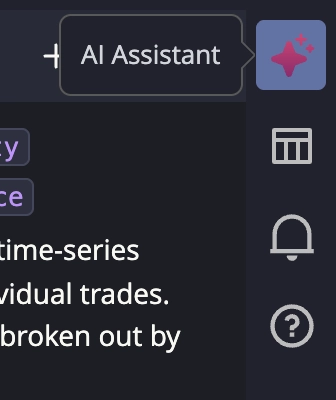 Sidebar item for opening AI chat window