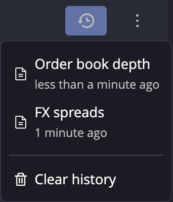 Tab history in the Web Console